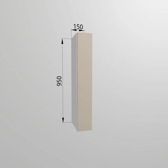 Навесной кухонный шкаф В9 15, Сатин/Белый в Элисте - изображение 1