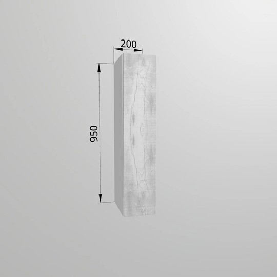 Навесной кухонный шкаф В9 20, Бетон пайн/Белый в Элисте - изображение 1