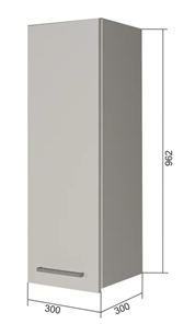 Кухонный навесной шкаф В9 30, МДФ Розовый шагрень/Белый в Элисте