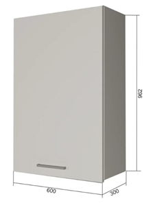 Кухонный навесной шкаф В9 60, Сатин/Белый в Элисте - предосмотр