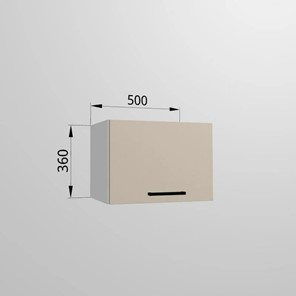 Навесной шкаф ВГ 50, Сатин/Белый в Элисте - предосмотр 1