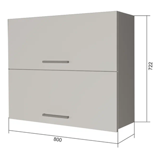 Навесной кухонный шкаф ВГ2 80, Сатин/Антрацит в Элисте - предосмотр