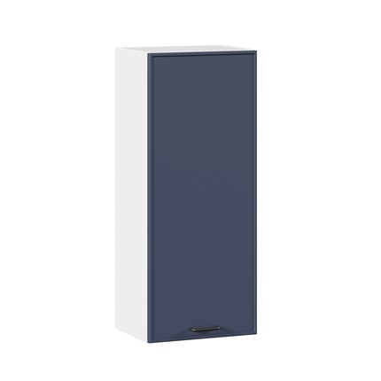 Кухонный навесной шкаф высокий 400 Индиго ЛД 298.420.000.109, Белый/Тёмно-синий в Элисте - изображение