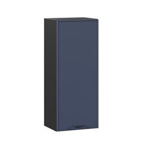 Навесной кухонный шкаф высокий 400 Индиго ЛД 298.420.000.151, Чёрный/Тёмно-синий в Элисте - предосмотр