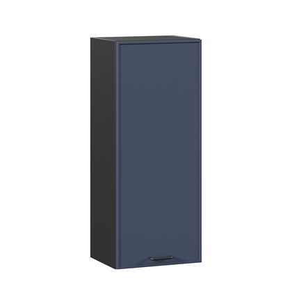 Навесной кухонный шкаф высокий 400 Индиго ЛД 298.420.000.151, Чёрный/Тёмно-синий в Элисте - изображение