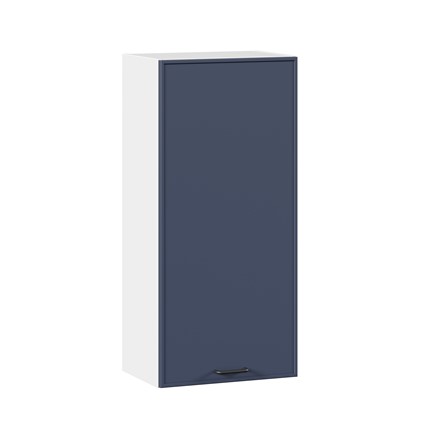 Навесной кухонный шкаф высокий 450 Индиго ЛД 298.430.000.111, Белый/Тёмно-синий в Элисте - изображение