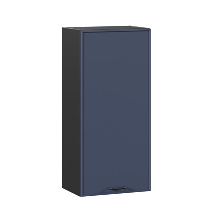Кухонный навесной шкаф высокий 450 Индиго ЛД 298.430.000.153, Чёрный/Тёмно-синий в Элисте - изображение