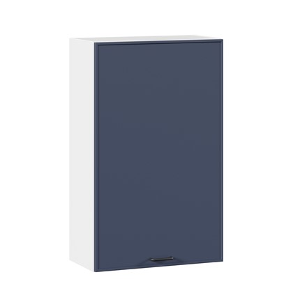 Кухонный навесной шкаф высокий 600 Индиго ЛД 298.450.000.112, Белый/Тёмно-синий в Элисте - изображение