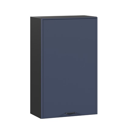 Навесной шкаф высокий 600 Индиго ЛД 298.450.000.154, Чёрный/Тёмно-синий в Элисте - изображение