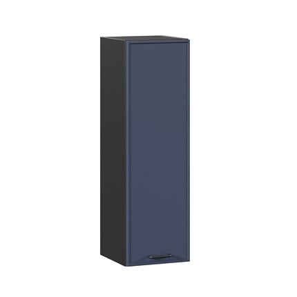 Навесной кухонный шкаф высокий 300 Индиго ЛД 298.410.000.150, Чёрный/Тёмно-синий в Элисте - изображение