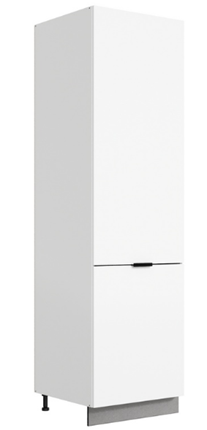 Шкаф-пенал Стоун L600 под холодильник (2 дв.гл.) (белый/джелато софттач) в Элисте - изображение