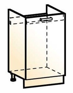 Шкаф рабочий под мойку Стоун L500 (1 дв. гл.) в Элисте - предосмотр