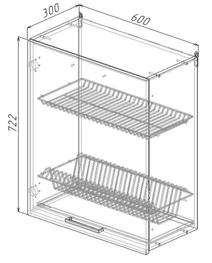 Кухонный шкаф ВС7 60, Антрацит/Антрацит в Элисте - изображение 1