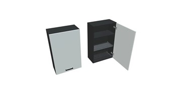 Кухонный шкаф ВС9 60, Белое гладкое Ламарти/Антрацит в Элисте