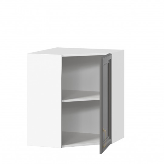 Угловой кухонный шкаф Джелатто 600 ЛД 241.610.000.116, Белый/Оникс серый в Элисте - изображение 1