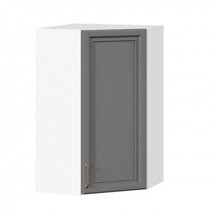 Настенный угловой шкаф Джелатто 600 высокий ЛД 241.620.000.117, Белый/Оникс серый в Элисте - изображение