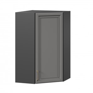 Угловой кухонный шкаф Джелатто 600 высокий ЛД 241.620.000.159, Черный/Оникс серый в Элисте - предосмотр