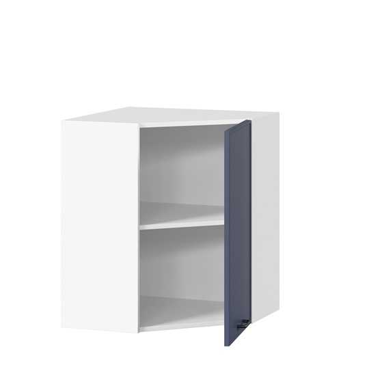 Угловой кухонный шкаф Индиго ЛД 298.610.000.116, Белый/Тёмно-синий в Элисте - изображение 1