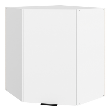 Шкаф настенный Стоун  L600x600 (1 дв. гл.) (белый/джелато софттач) в Элисте - изображение