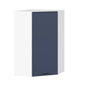 Угловой кухонный шкаф высокий Индиго ЛД 298.620.000.117, Белый/Тёмно-синий в Элисте - предосмотр