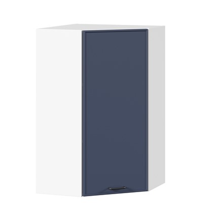 Угловой кухонный шкаф высокий Индиго ЛД 298.620.000.117, Белый/Тёмно-синий в Элисте - изображение