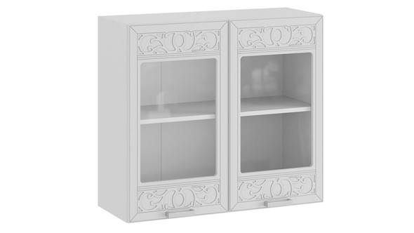 Шкаф на кухню Долорес 1В8С (Белый/Сноу) в Элисте - изображение
