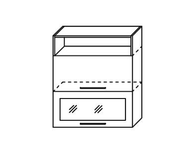 Кухонный шкаф Мыло, настенный с 2 откидными дверями и нишей 918*800*320, Ш2ОН 800 в Элисте - изображение