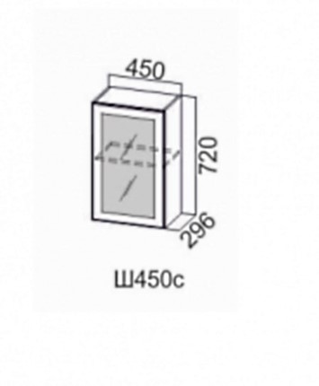 Шкаф настенный Модерн ш450с/720 в Элисте - изображение