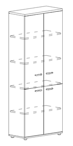 Шкаф для документов 4-х дверный Albero (78х36,4х193) в Элисте