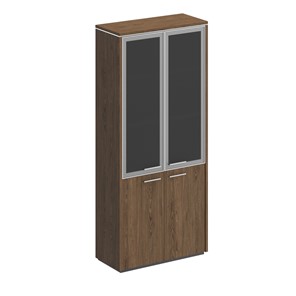 Шкаф для документов Velar, дуб табачный, со стеклянными дверьми (94х41х212) ВЛ 343 в Элисте - предосмотр