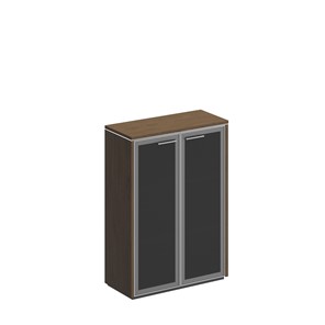 Шкаф для документов средний Velar, дуб табачный, со стеклянными дверьми (94х41х132) ВЛ 312 в Элисте - предосмотр