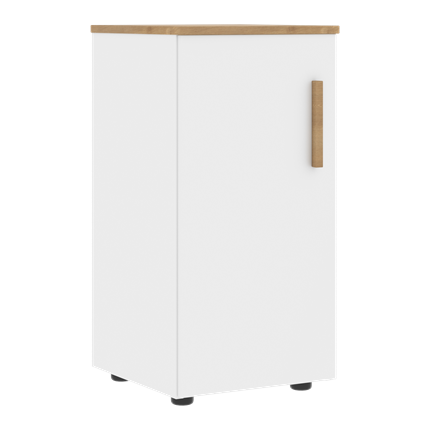 Низкий шкаф колонна с глухой дверью левой FORTA Белый-Дуб Гамильтон FLC 40.1 (L) (399х404х801) в Элисте - изображение