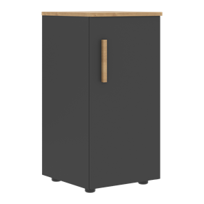 Низкий шкаф колонна с глухой дверью правой FORTA Графит-Дуб Гамильтон  FLC 40.1 (R) (399х404х801) в Элисте - предосмотр