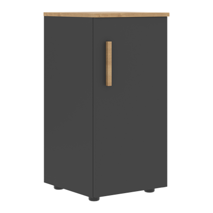 Низкий шкаф колонна с глухой дверью правой FORTA Графит-Дуб Гамильтон  FLC 40.1 (R) (399х404х801) в Элисте - изображение