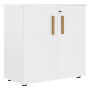Низкий шкаф широкий с малыми дверцами FORTA Белый FLC 80.1(Z) (798х404х801) в Элисте - предосмотр