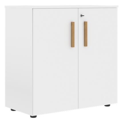 Низкий шкаф широкий с малыми дверцами FORTA Белый FLC 80.1(Z) (798х404х801) в Элисте - изображение