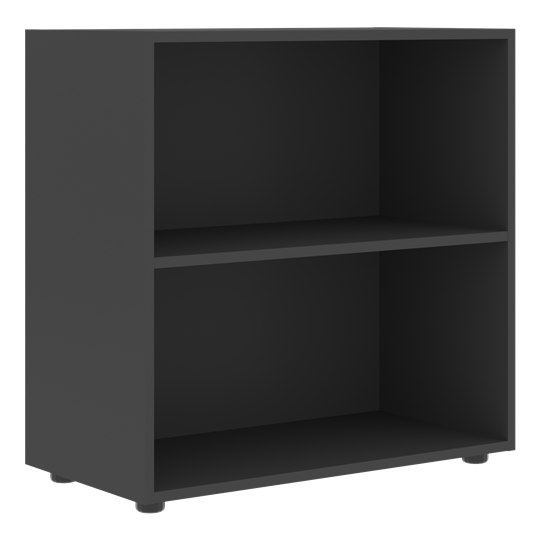 Шкаф широкий низкий с малыми дверцами FORTA Графит-Дуб Гамильтон  FLC 80.1(Z) (798х404х801) в Элисте - изображение 1