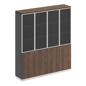 Шкаф для документов со стеклянными дверьми Speech Cube (180.2x40x203.4) СИ 315 ДГ АР ДГ/ХР в Элисте