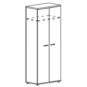 Шкаф для одежды (задняя стенка ДСП) А4, (78x43.4x193) белый премиум А4 9317 БП в Элисте