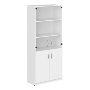 Шкаф для офиса SIMPLE SR-5W.2 комбинированный 770х359х1815, белый в Элисте