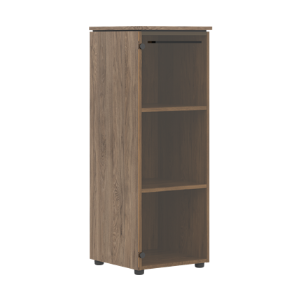 Шкаф колонна для офиса средней высоты MORRIS TREND Антрацит/Кария Пальмира MMC 42.1 (429х423х821) в Элисте - изображение