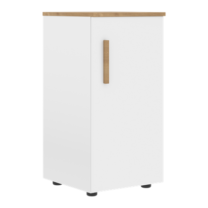 Низкий шкаф колонна с правой дверью FORTA Белый-Дуб Гамильтон FLC 40.1 (R) (399х404х801) в Элисте - изображение