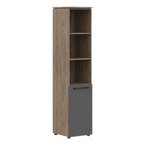 Шкаф колонка с глухой нижней дверью MORRIS TREND Антрацит/Кария Пальмира MHC 42.5 (429х423х1956) в Элисте - предосмотр