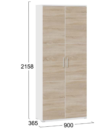 Распашной шкаф Успех-2 ПМ-184.18 (Дуб Сонома, Белый) в Элисте - изображение 2