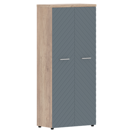 Шкаф с дверцами TORR LUX TLHC 85.1 с глухими дверьми и топом 854х452х1958 Дуб Каньон/ Серо-голубой в Элисте - изображение