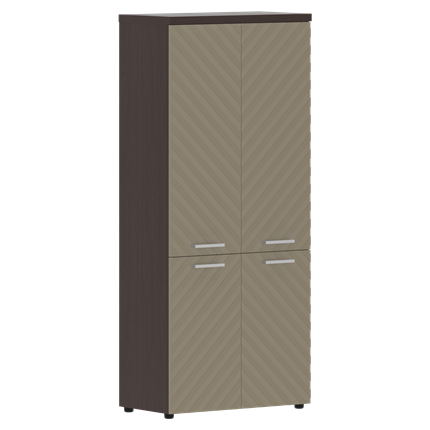 Шкаф TORR LUX TLHC 85.3 с глухими средними и малыми дверьми 854х452х1958 Венге Магия/ Капучино в Элисте - изображение