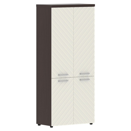 Шкаф TORR LUX TLHC 85.3 с глухими средними и малыми дверьми 854х452х1958 Венге Магия/ Латте в Элисте - изображение