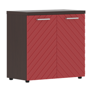 Шкаф TORR LUX TLLC 85.1 с глухими малыми дверьми и топом 854х452х833 Венге Магия/ Красный в Элисте