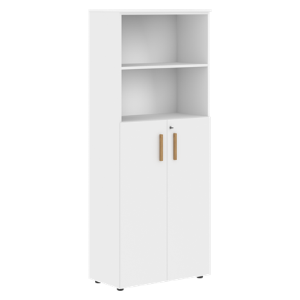 Широкий шкаф высокий FORTA Белый FHC 80.6(Z) (798х404х1965) в Элисте - изображение