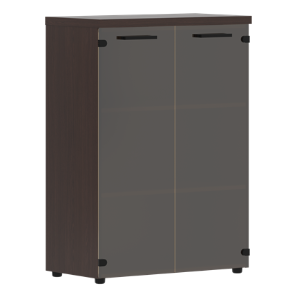 Шкаф TORR LUX TMC 85.2 со стеклянными дверьми и топом 854х452х1203 Венге Магия в Элисте - изображение